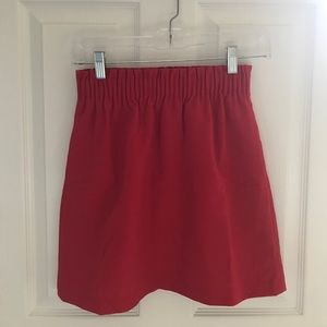 JCrew Factory red mini skirt